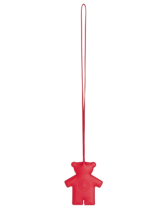 Burberry: Thomas grained leather charm - Bright Red - women_0 | Luisa Via Roma