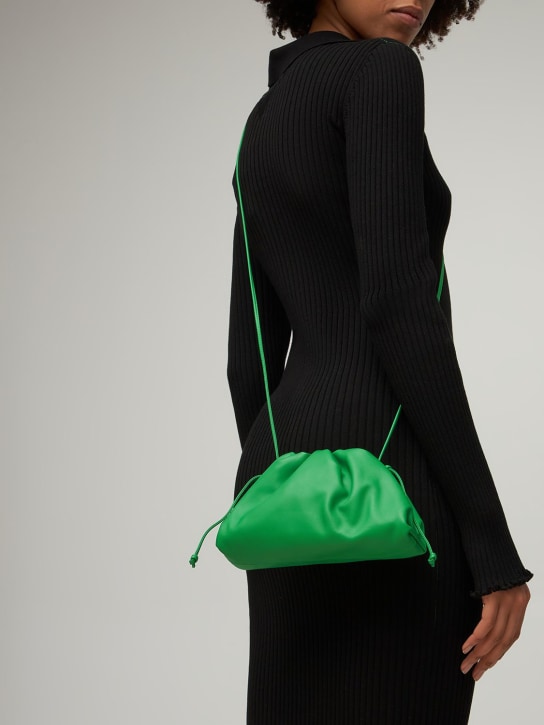 Bottega Veneta: The Mini leather pouch - Parakeet - women_1 | Luisa Via Roma