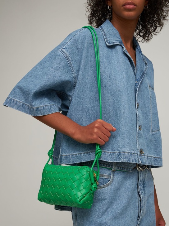 Bottega Veneta: Mini Loop leather camera bag - Parakeet - women_1 | Luisa Via Roma