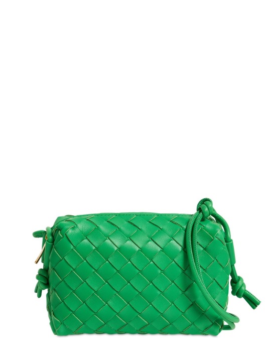 Bottega Veneta: Mini Loop leather camera bag - Parakeet - women_0 | Luisa Via Roma