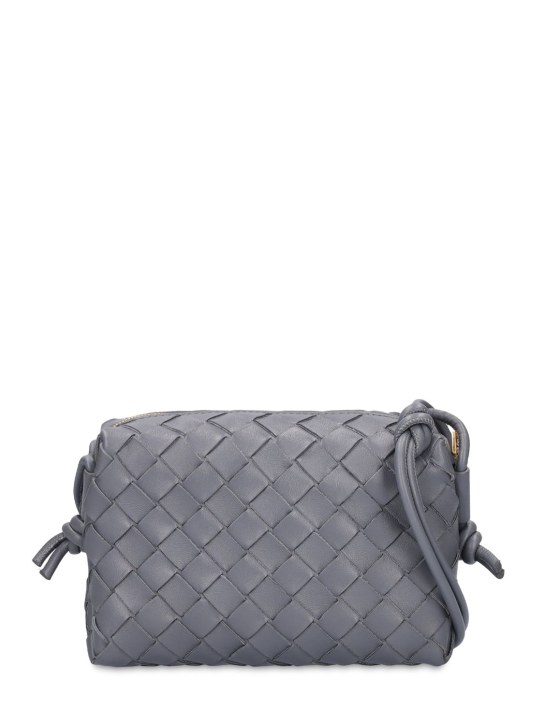 Bottega Veneta: Mini Loop leather shoulder bag - Thunder - women_0 | Luisa Via Roma