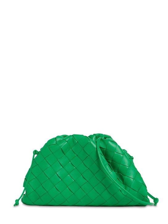 Bottega Veneta: Mini Pouch intrecciato leather pouch - Parakeet - women_0 | Luisa Via Roma