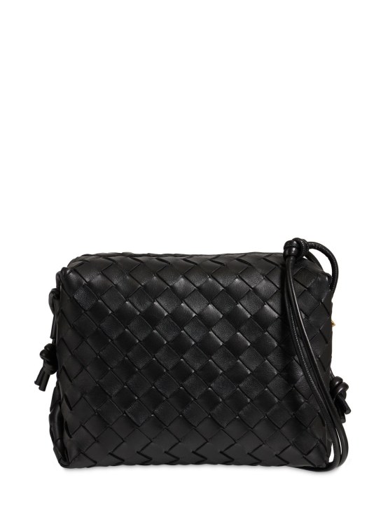 Bottega Veneta: Small Loop leather camera bag - Black - women_0 | Luisa Via Roma