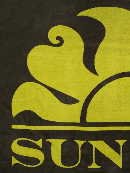 SUNDEK: Logo jacquard cotton terry beach towel - men_1 | Luisa Via Roma