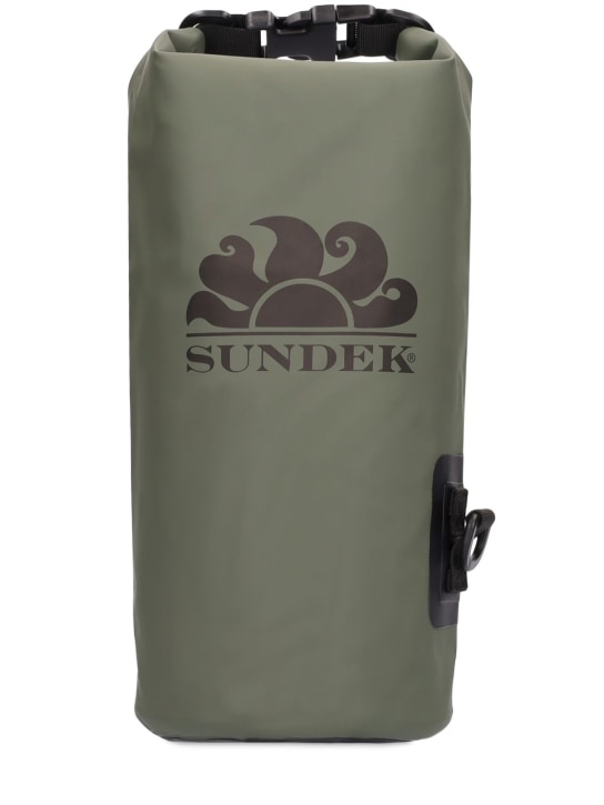 SUNDEK: 5L Livermore waterproof tube bag - Dark Green - men_0 | Luisa Via Roma