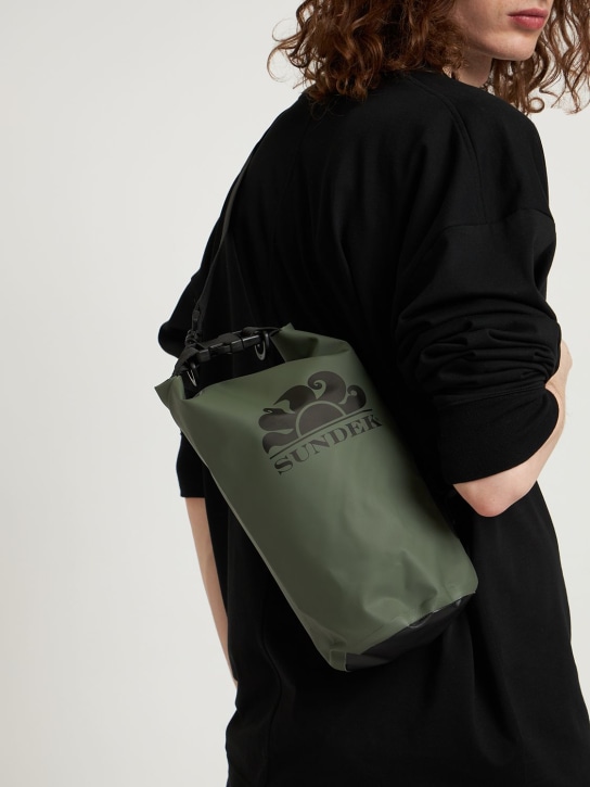 SUNDEK: 5L Livermore waterproof tube bag - Dark Green - men_1 | Luisa Via Roma