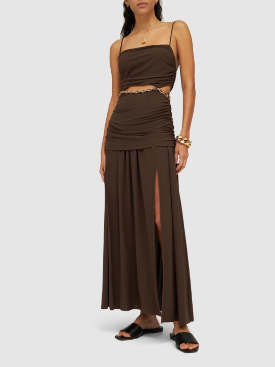 Aeyde: 10mm Anna leather slide flats - Black - women_1 | Luisa Via Roma