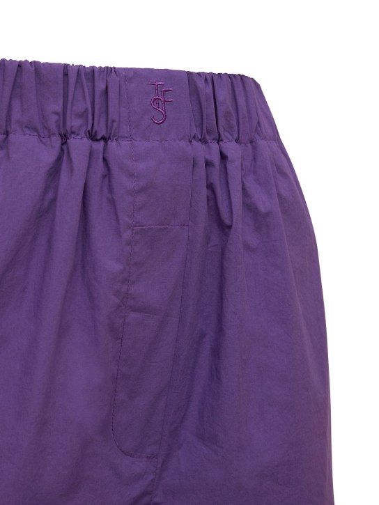 The Frankie Shop: Lui有机棉府绸短裤 - 紫色 - women_1 | Luisa Via Roma