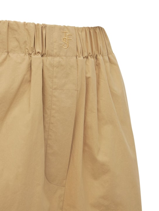 The Frankie Shop: Lui organic cotton poplin boxer shorts - Beige - women_1 | Luisa Via Roma