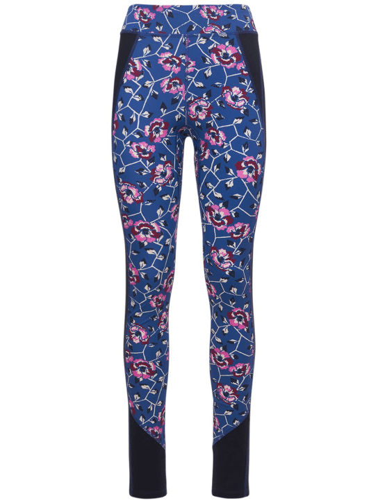 Marant Etoile: Leggings de techno estampado - Azul/Multi - women_0 | Luisa Via Roma