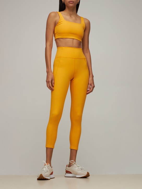 Girlfriend Collective: High-rise 7/8 compression leggings - Gold/Yellow - women_1 | Luisa Via Roma
