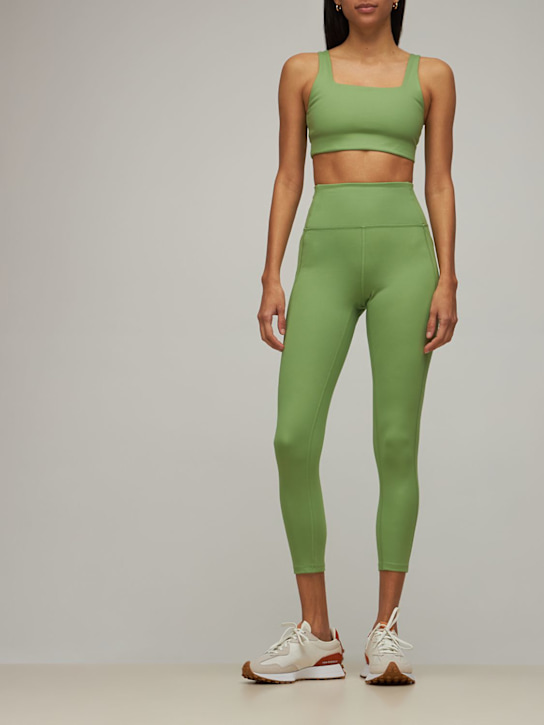 Girlfriend Collective: High-rise 7/8 leggings w/ pocket - Green - women_1 | Luisa Via Roma