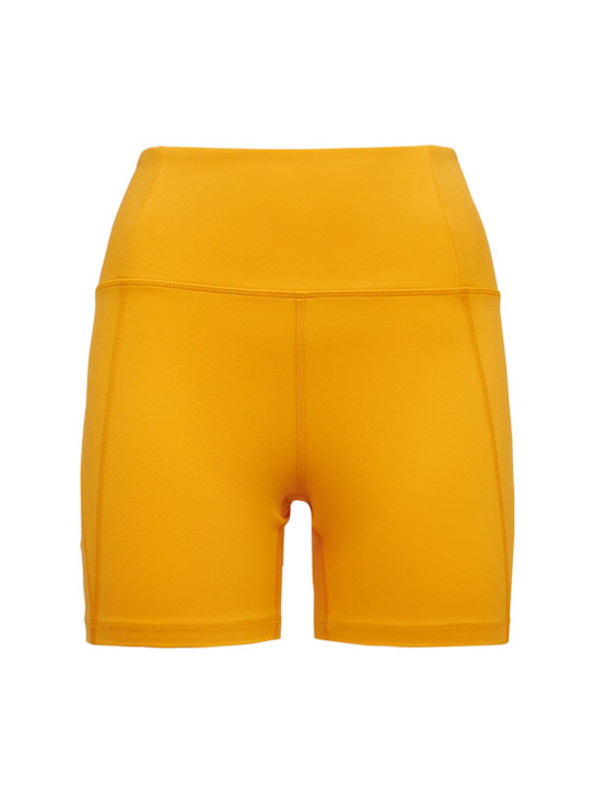 Girlfriend Collective: Shorts para correr de talle alto - Oro/Amarillo - women_0 | Luisa Via Roma