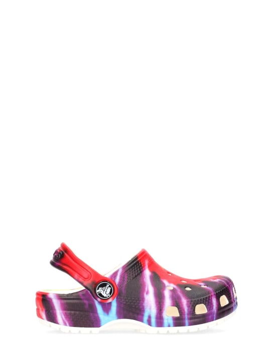 Crocs: Tie Dye print rubber crocs - Multicolor - kids-girls_0 | Luisa Via Roma