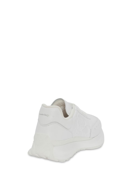 Alexander McQueen: Sprint Runner leather sneakers - White - women_1 | Luisa Via Roma