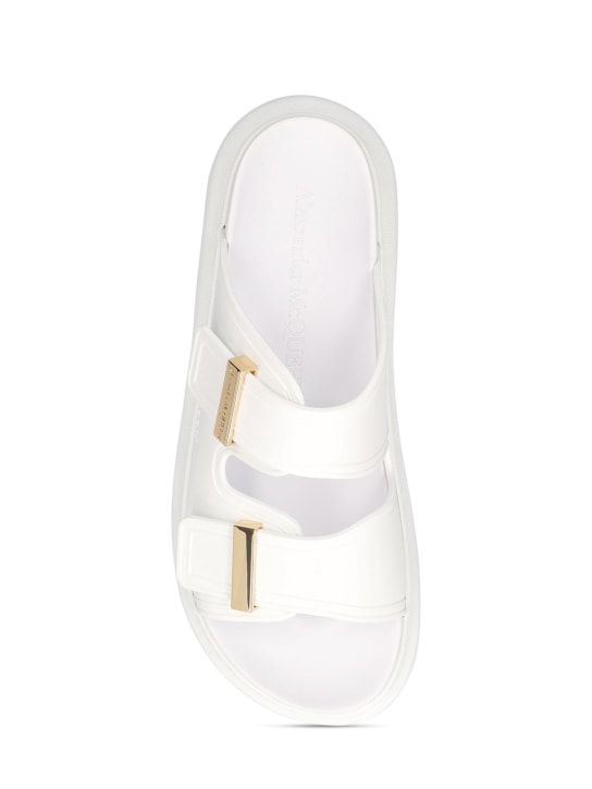 McQueen: 50mm Hybrid slide sandals - Ivory - women_4 | Luisa Via Roma