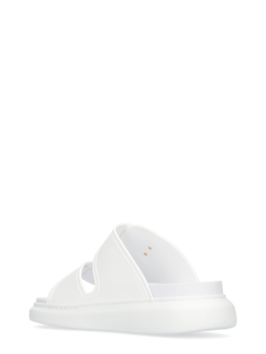 McQueen: 50mm Hybrid slide sandals - Ivory - women_3 | Luisa Via Roma