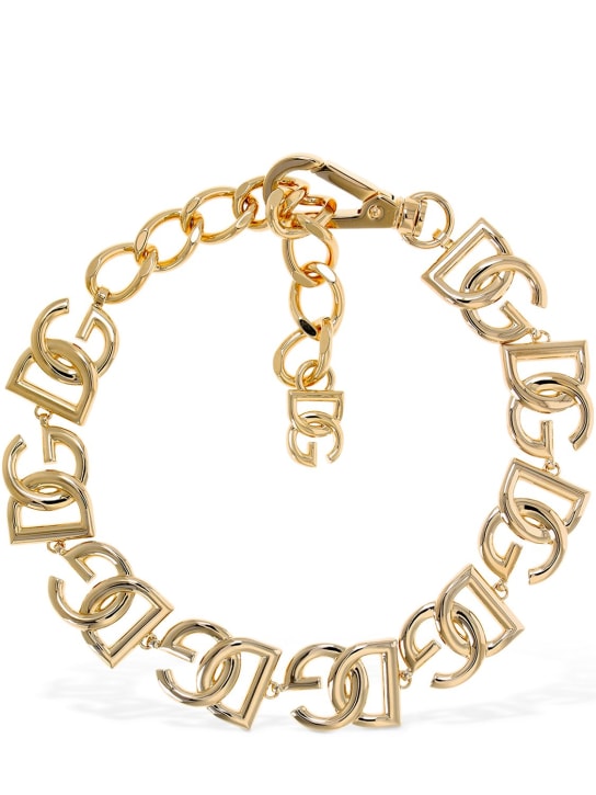 Dolce&Gabbana: Collar de cadena DG - Oro - women_0 | Luisa Via Roma