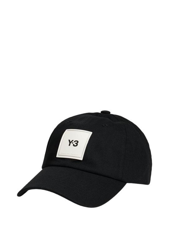 Y-3: Square logo cotton baseball cap - women_1 | Luisa Via Roma