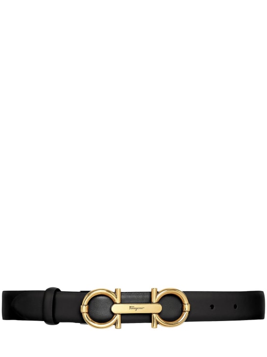Ferragamo: 2.5cm New Gancio leather belt - women_0 | Luisa Via Roma