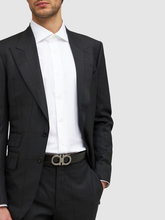 Ferragamo: 35mm reversible leather belt - men_1 | Luisa Via Roma