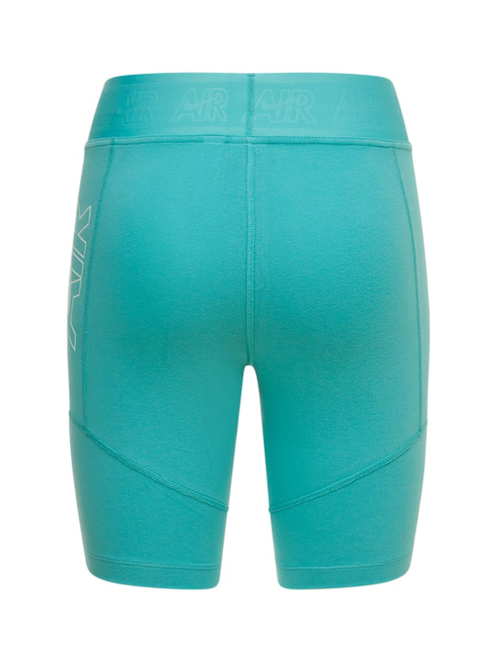 Nike: RADLERHOSE AUS BAUMWOLLMISCHJERSEY MIT LOGO - Hellblau - women_1 | Luisa Via Roma