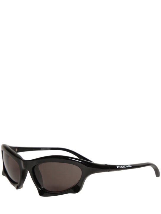 Balenciaga: 0229S Bat rectangle nylon sunglasses - Black - women_1 | Luisa Via Roma
