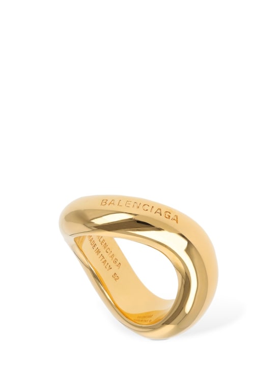 Balenciaga: Loop brass ring - Gold - women_0 | Luisa Via Roma