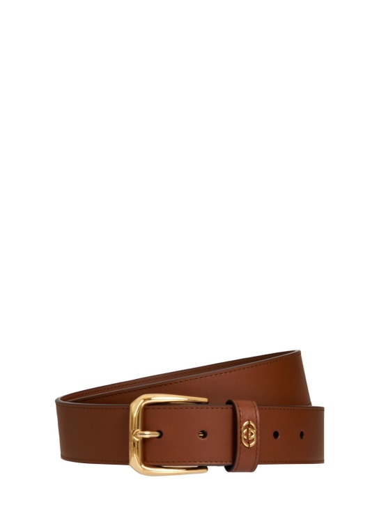 Gucci: 3.5cm Leather belt - Cuir - men_0 | Luisa Via Roma