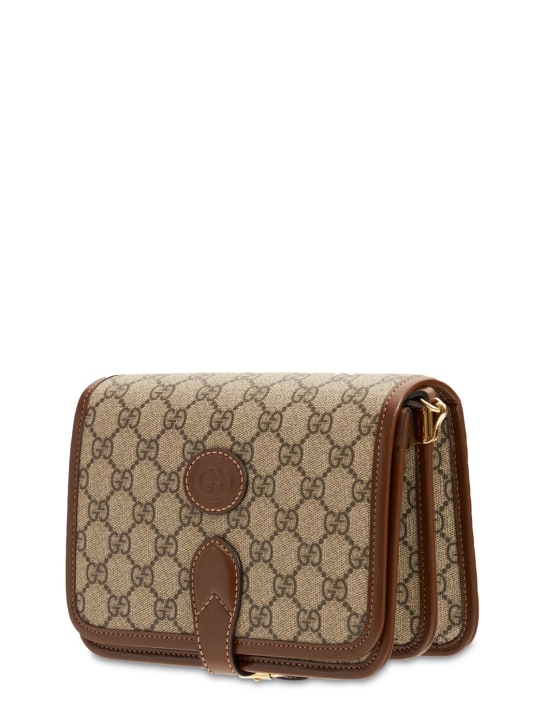 Gucci: GG Supreme canvas shoulder bag - Beige - women_1 | Luisa Via Roma
