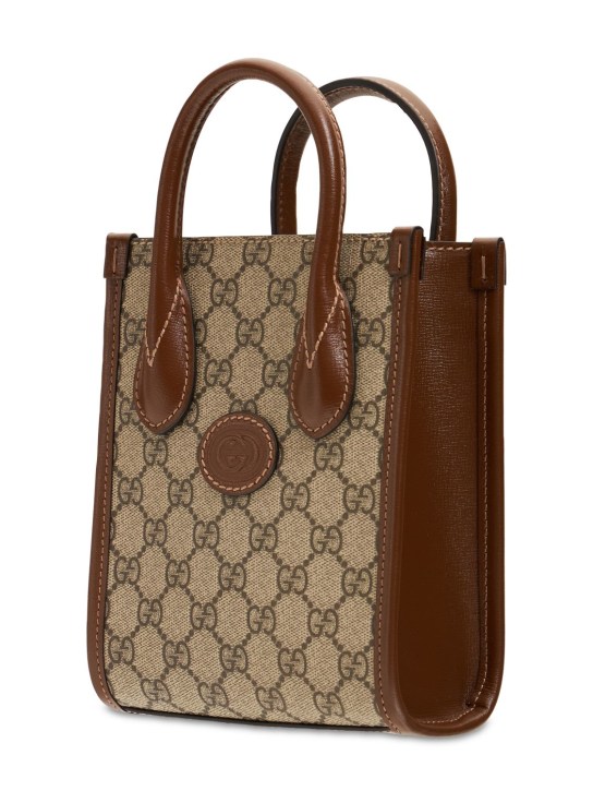 Gucci: GG Supreme shoulder bag - Bej - women_1 | Luisa Via Roma