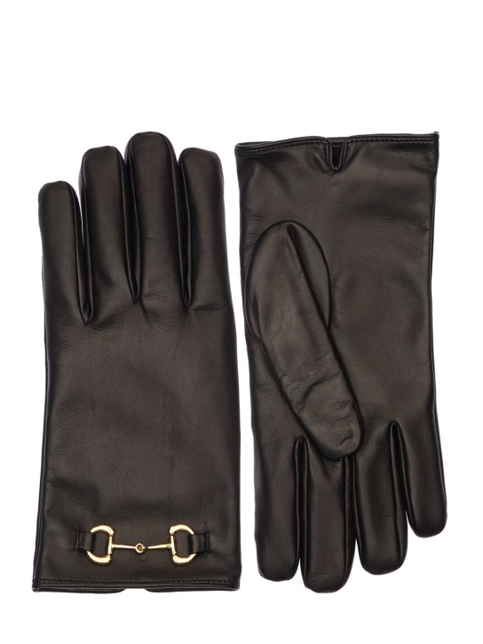 Gucci: Madly leather gloves w/ Horsebit - men_0 | Luisa Via Roma