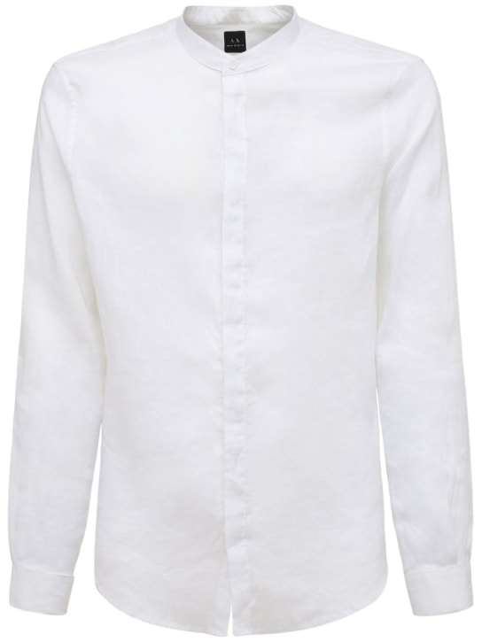 Armani Exchange: Korean linen shirt - men_0 | Luisa Via Roma