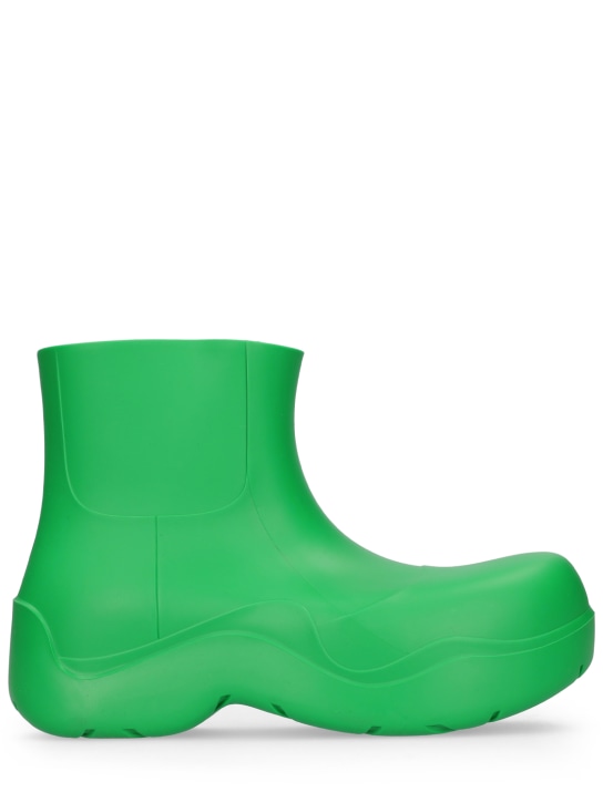 Bottega Veneta: 55毫米Puddle塑形橡胶及踝靴 - 草绿色 - women_0 | Luisa Via Roma