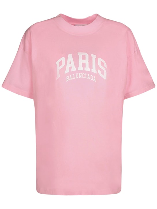 Balenciaga: Maison Balenciaga cotton t-shirt - Pink - women_0 | Luisa Via Roma