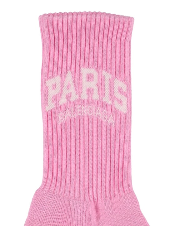 Balenciaga: Paris cotton blend socks - women_1 | Luisa Via Roma