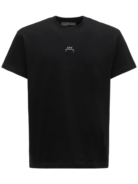 A-COLD-WALL*: T-shirt en coton imprimé logo - Noir - men_0 | Luisa Via Roma