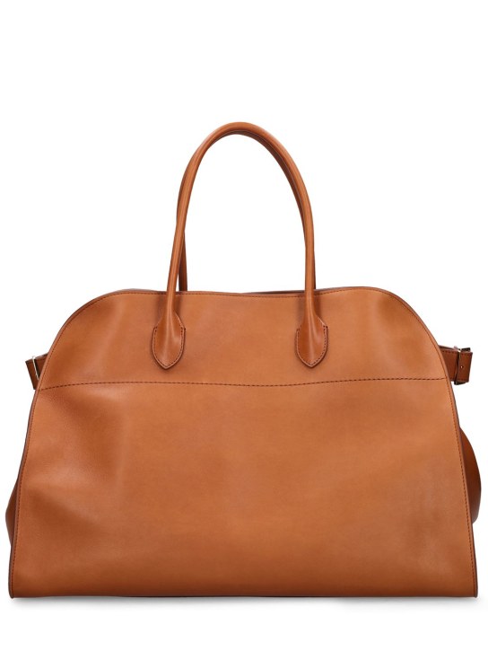 The Row: Soft Margaux 17 leather top handle bag - women_0 | Luisa Via Roma