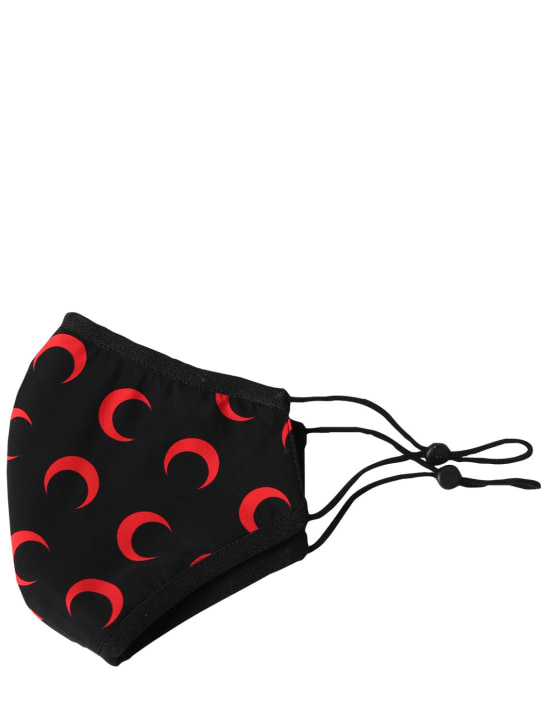 Marine Serre: All over moon printed recycled mask - Moon Red - women_0 | Luisa Via Roma