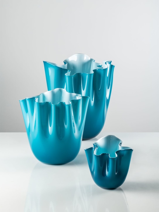 Venini: Small Fazzoletto vase - Horizon - ecraft_1 | Luisa Via Roma