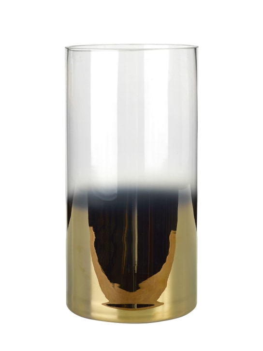 Polspotten: Hurricane large half clear/gold vase - Transparent - ecraft_0 | Luisa Via Roma