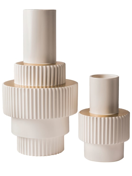 Polspotten: Gear small white vase - White - ecraft_4 | Luisa Via Roma