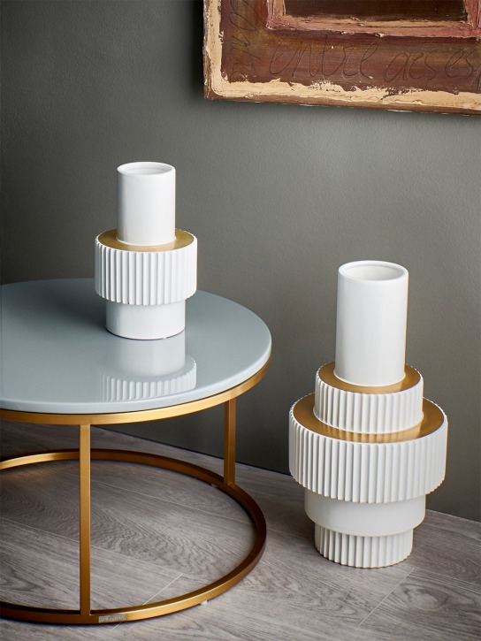Polspotten: Gear small white vase - White - ecraft_2 | Luisa Via Roma