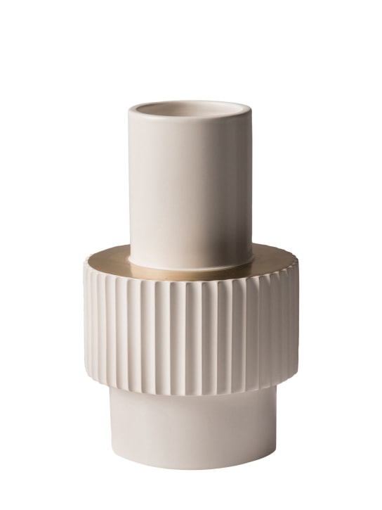 Polspotten: Gear small white vase - White - ecraft_0 | Luisa Via Roma