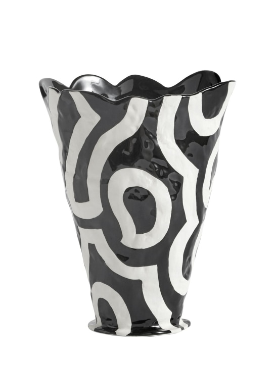 HAY: Jessica Hans Shadow vase - Siyah/Beyaz - ecraft_0 | Luisa Via Roma