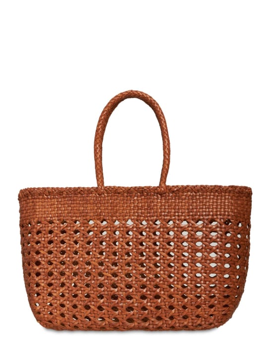 Dragon Diffusion: Cannage Kanpur leather basket bag - women_0 | Luisa Via Roma