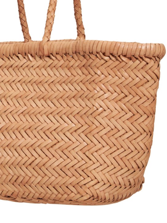 Dragon Diffusion: Triple Jump Small leather basket bag - Natural - women_3 | Luisa Via Roma