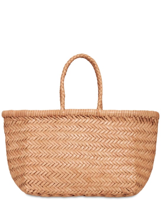 Dragon Diffusion: Triple Jump Small leather basket bag - Natural - women_4 | Luisa Via Roma