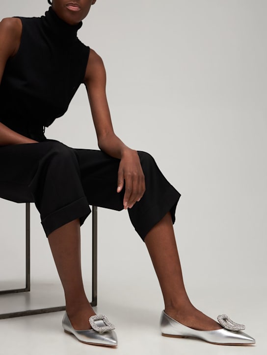 Roger Vivier: Ballerine Viv Choc in pelle metallizzata 15mm - Argento - women_1 | Luisa Via Roma