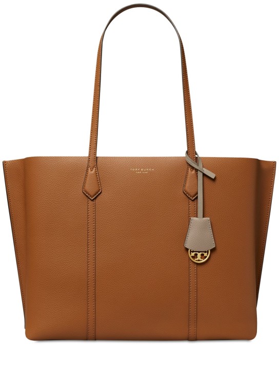 Tory Burch: Perry triple-compartment leather tote - Light Umber - women_0 | Luisa Via Roma